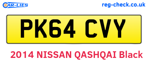 PK64CVY are the vehicle registration plates.