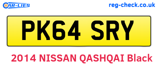 PK64SRY are the vehicle registration plates.
