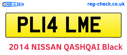 PL14LME are the vehicle registration plates.