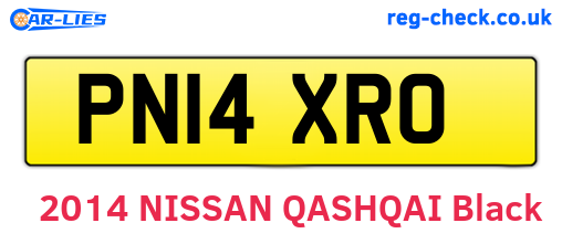 PN14XRO are the vehicle registration plates.