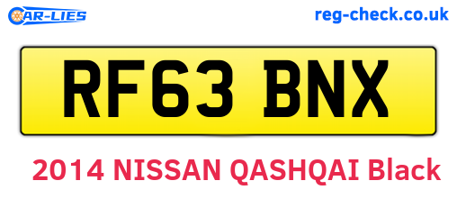 RF63BNX are the vehicle registration plates.