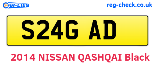 S24GAD are the vehicle registration plates.