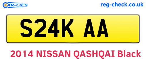 S24KAA are the vehicle registration plates.