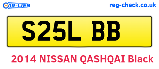S25LBB are the vehicle registration plates.