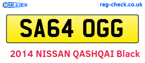 SA64OGG are the vehicle registration plates.