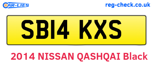 SB14KXS are the vehicle registration plates.