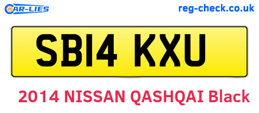 SB14KXU are the vehicle registration plates.