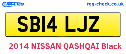 SB14LJZ are the vehicle registration plates.