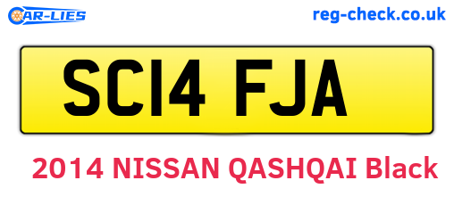 SC14FJA are the vehicle registration plates.