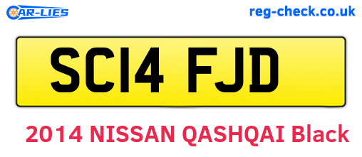 SC14FJD are the vehicle registration plates.