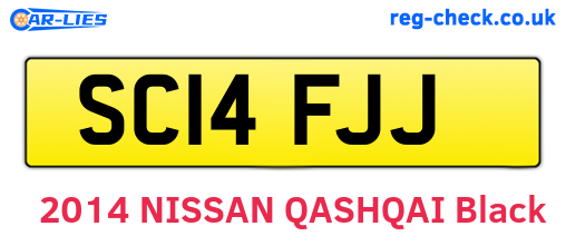 SC14FJJ are the vehicle registration plates.