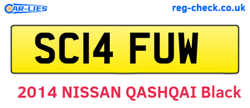 SC14FUW are the vehicle registration plates.
