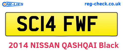 SC14FWF are the vehicle registration plates.