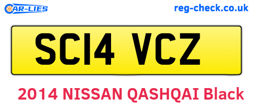 SC14VCZ are the vehicle registration plates.