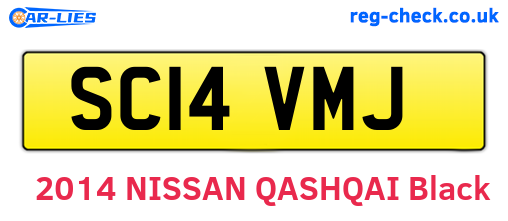 SC14VMJ are the vehicle registration plates.