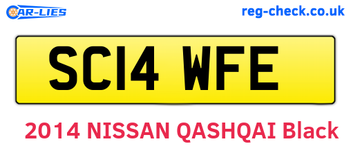 SC14WFE are the vehicle registration plates.