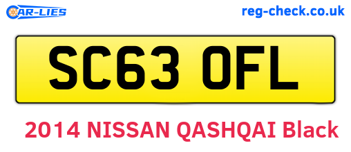 SC63OFL are the vehicle registration plates.