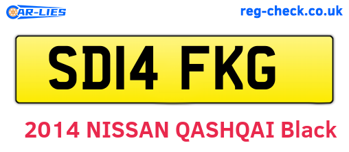 SD14FKG are the vehicle registration plates.
