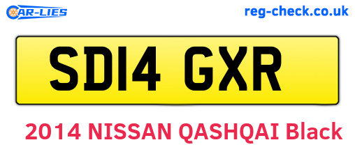 SD14GXR are the vehicle registration plates.