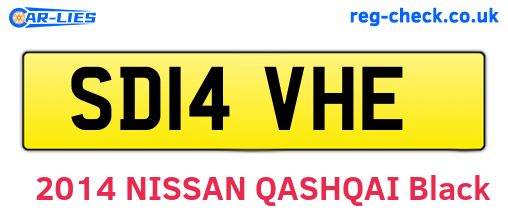 SD14VHE are the vehicle registration plates.