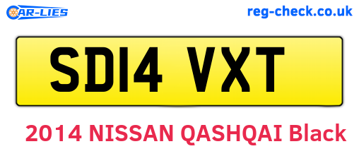SD14VXT are the vehicle registration plates.