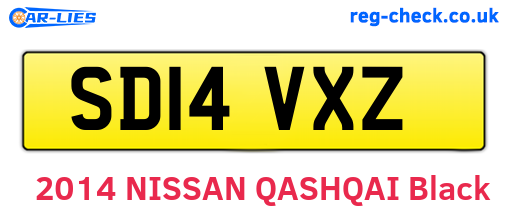 SD14VXZ are the vehicle registration plates.