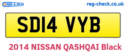 SD14VYB are the vehicle registration plates.