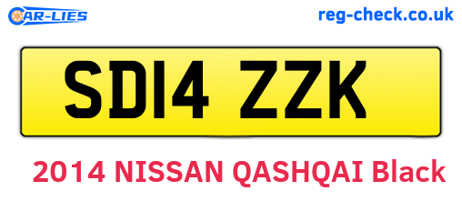 SD14ZZK are the vehicle registration plates.