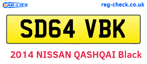 SD64VBK are the vehicle registration plates.
