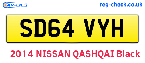 SD64VYH are the vehicle registration plates.