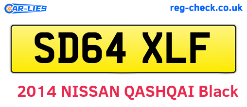 SD64XLF are the vehicle registration plates.
