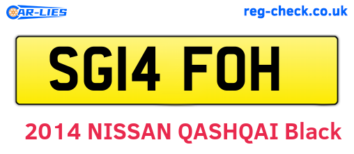 SG14FOH are the vehicle registration plates.
