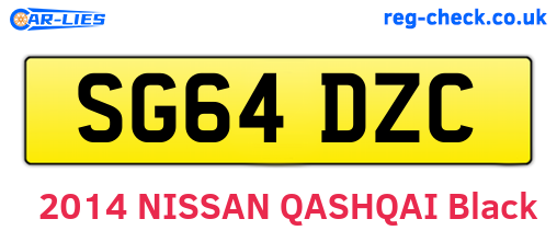 SG64DZC are the vehicle registration plates.