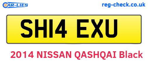 SH14EXU are the vehicle registration plates.