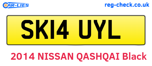 SK14UYL are the vehicle registration plates.