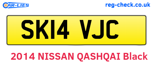 SK14VJC are the vehicle registration plates.