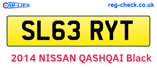 SL63RYT are the vehicle registration plates.