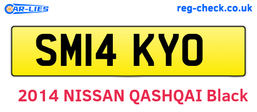 SM14KYO are the vehicle registration plates.