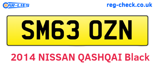 SM63OZN are the vehicle registration plates.