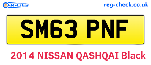 SM63PNF are the vehicle registration plates.
