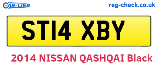 ST14XBY are the vehicle registration plates.