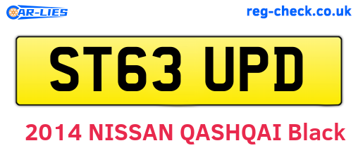 ST63UPD are the vehicle registration plates.
