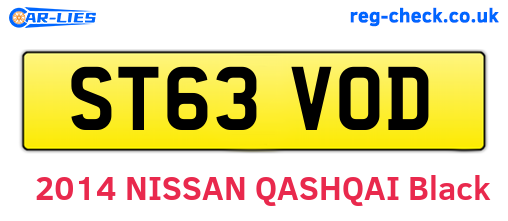 ST63VOD are the vehicle registration plates.