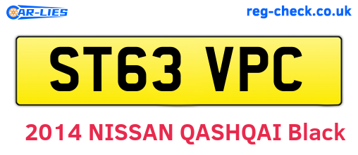 ST63VPC are the vehicle registration plates.
