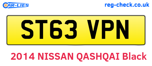 ST63VPN are the vehicle registration plates.