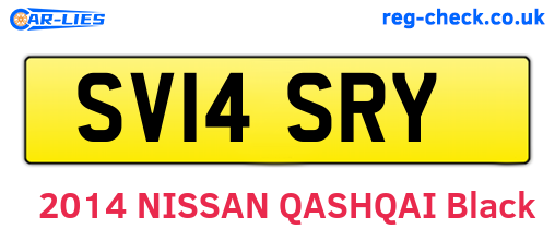 SV14SRY are the vehicle registration plates.