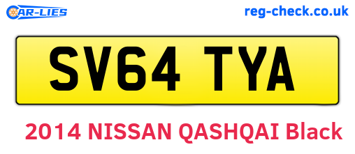 SV64TYA are the vehicle registration plates.