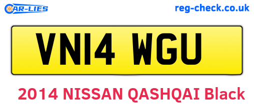 VN14WGU are the vehicle registration plates.