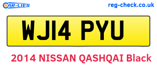WJ14PYU are the vehicle registration plates.
