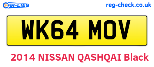 WK64MOV are the vehicle registration plates.